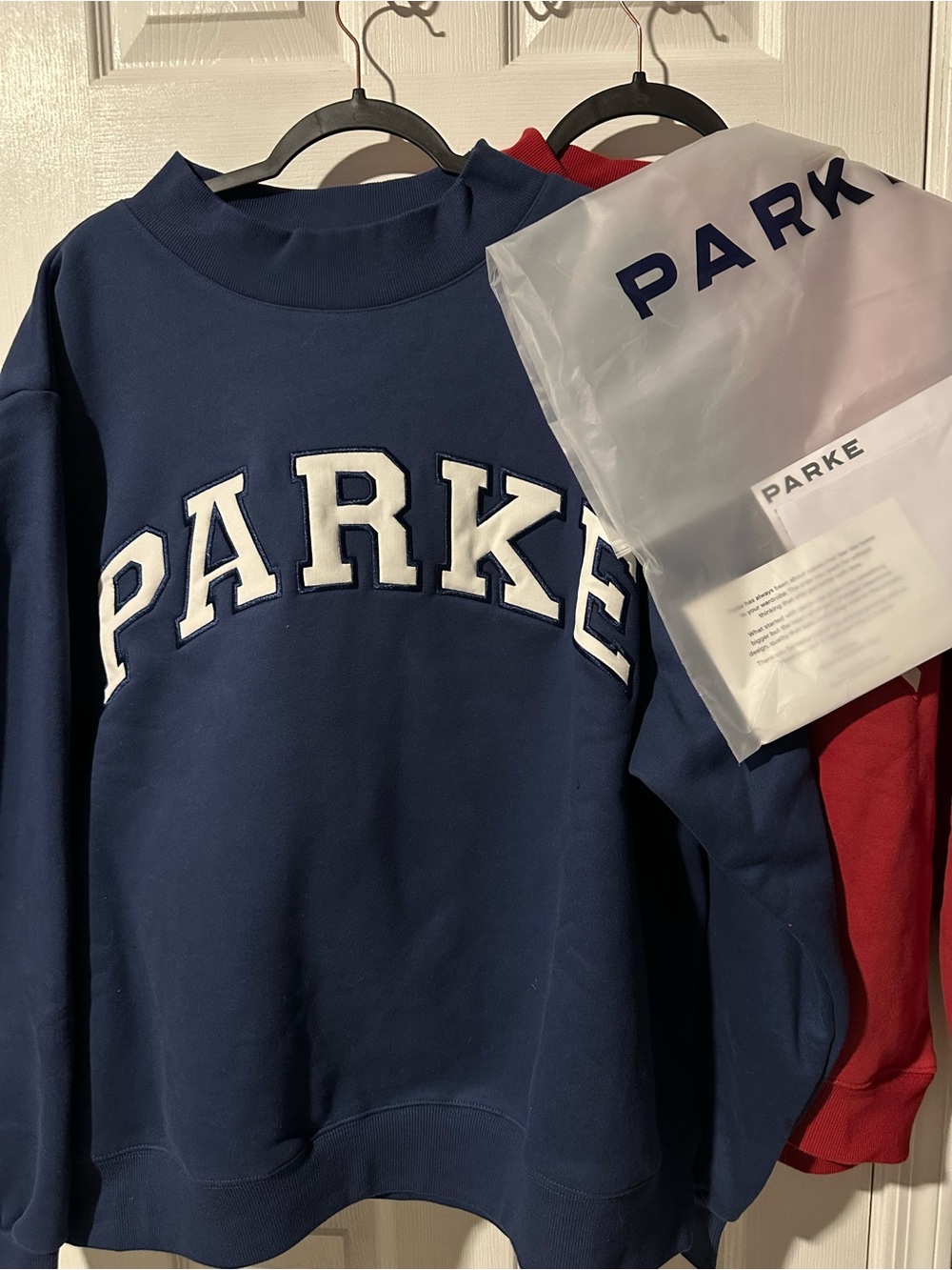Parke Navy Logo Pullover Hoodie, excellent quality. 80/20 cotton